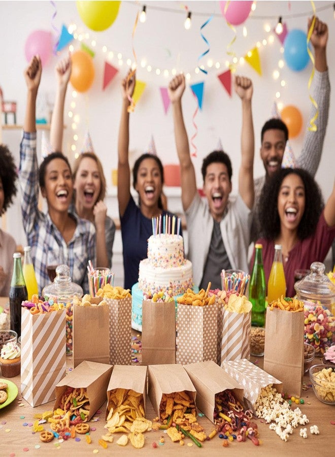 في جودال أكياس ورقية كرافت من VGOODALL، عبوة من 36 كيسًا بنقوش متنوعة مع ملصقات، أكياس هدايا قابلة لإعادة الاستخدام لحفلات الزفاف وأعياد الميلاد والمتاجر ووجبات الغداء. - Image 3